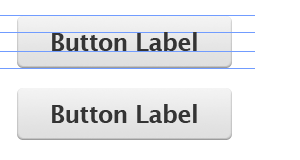 Badly typeset button labels