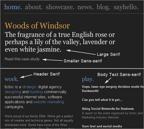 Serif and Sans-serif