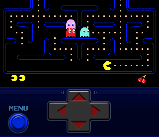 Namco's Pacman with button controls