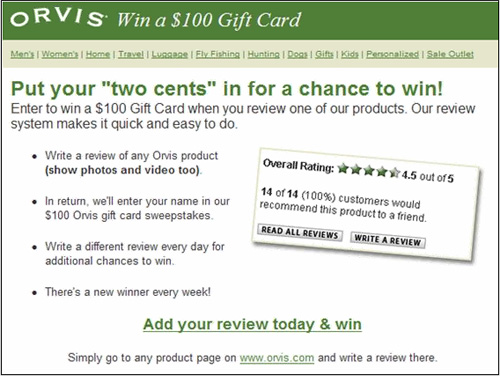 Orvis Review Offer