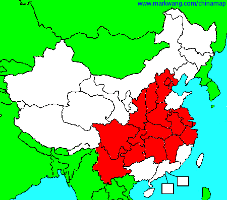 你在中国有去过哪些地区？