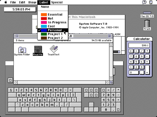 Mac OS version 7.0