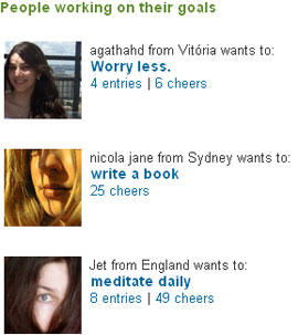 On 43 things, people share secrets and dreams, and support each other in their shared goals