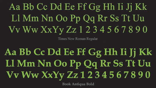 Serif Typeface Example