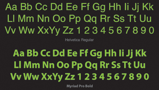Sans Serif Typeface Example
